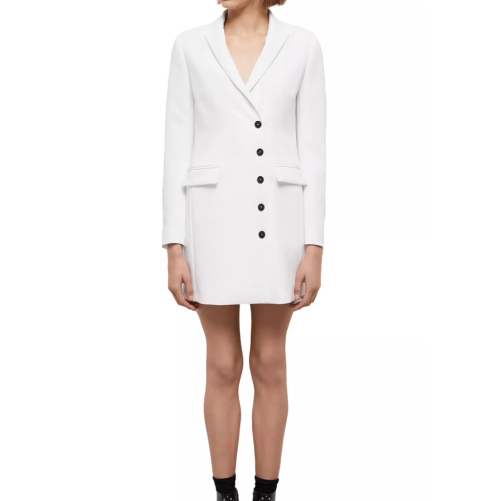 NWT The Kooples Short Ivory Crepe Blazer Dress Size FR2/US M